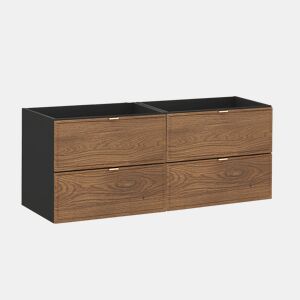 Móvel sob-lavatório 120cm Elena Madeira e preto