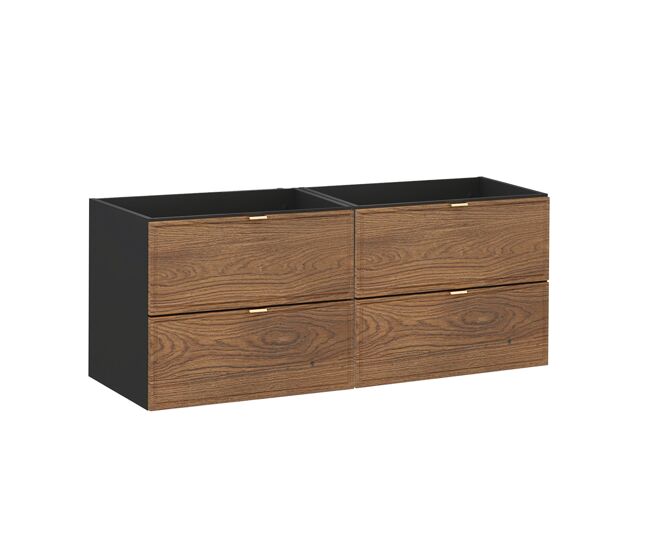 Mueble bajo lavabo 120cm Elena Madera y negro