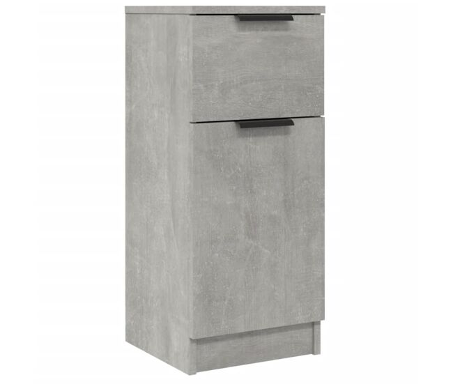 Vidaxl aparador de madera contrachapada gris hormigón 30x30x70 cm