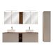 Conjunto de muebles con lavabo doble columna y armario Eros Conjunto de muebles con lavabo doble columna y armario Eros Topo
