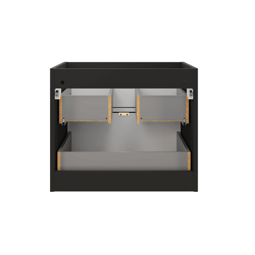 Móvel lavatório simples 60cm Elena Madeira e preto Móvel lavatório simples 60cm Elena Madeira e preto
