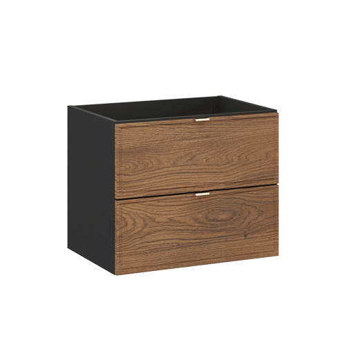 Móvel sob-lavatório 60cm Elena Madeira e preto