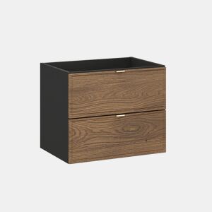 Móvel sob-lavatório 60cm Elena Madeira e preto