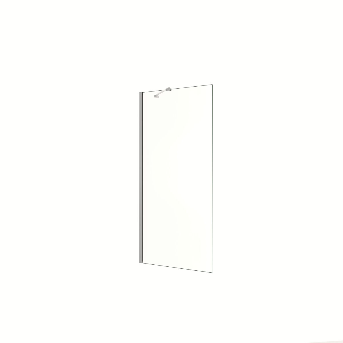 Mampara de ducha fija vidrio antical 8mm con barra 45cm tamaño (48-50)x200cm