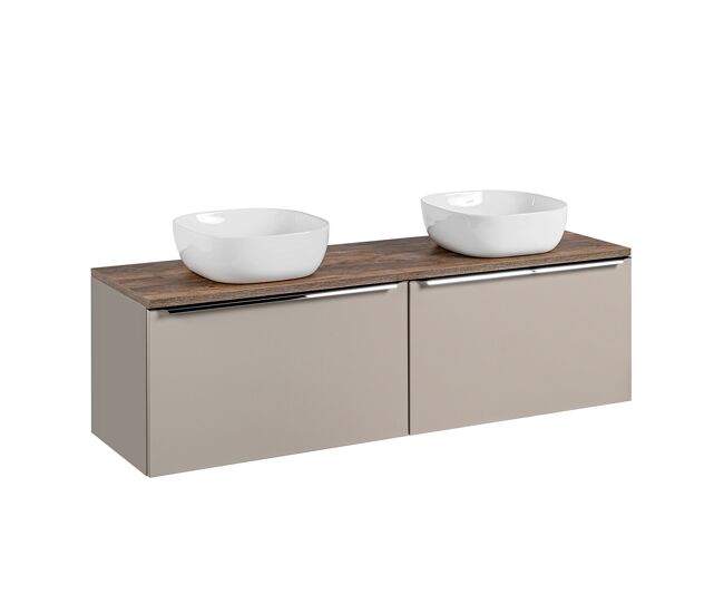 Mueble lavabo doble 160cm éros topo