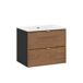 Conjunto de muebles con lavabo individual y columna Elena 60 Conjunto de muebles con lavabo individual y columna Elena 60 Madera