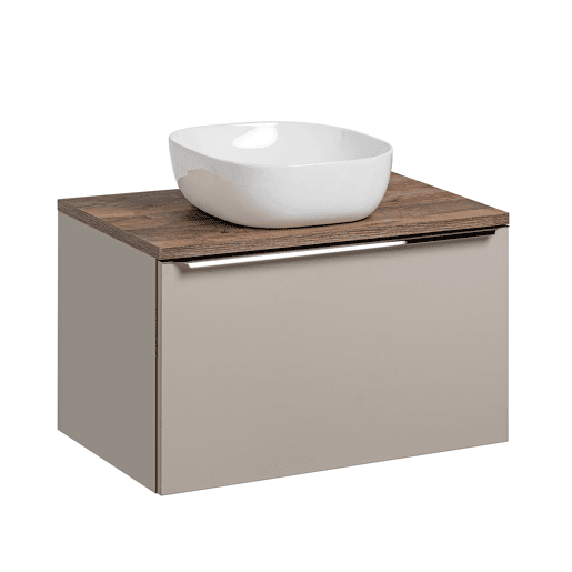 Móvel lavatório individual 80cm Éros Taupe