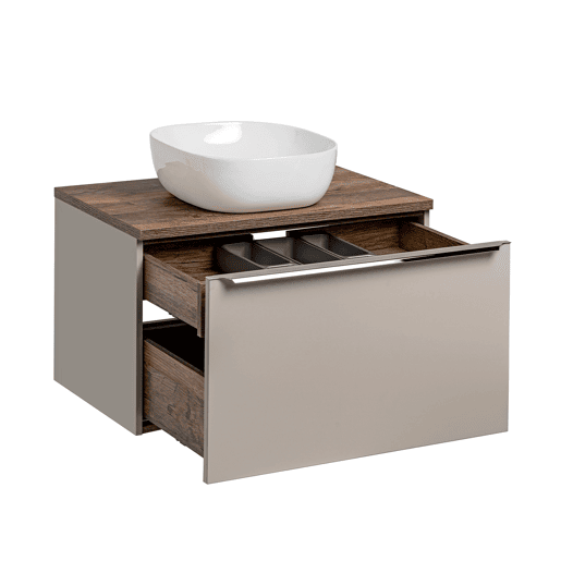 Móvel lavatório individual 80cm Éros Taupe