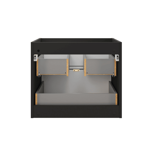 Móvel lavatório duplo encastrável 120cm Elena Madeira e preto