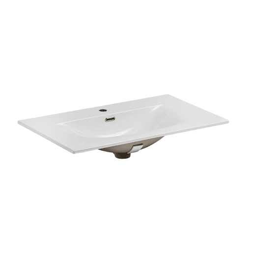 Móvel lavatório simples encastrável 80cm Elena Madeira e preto