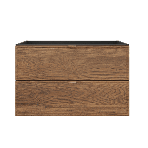 Móvel lavatório simples encastrável 80cm Elena Madeira e preto