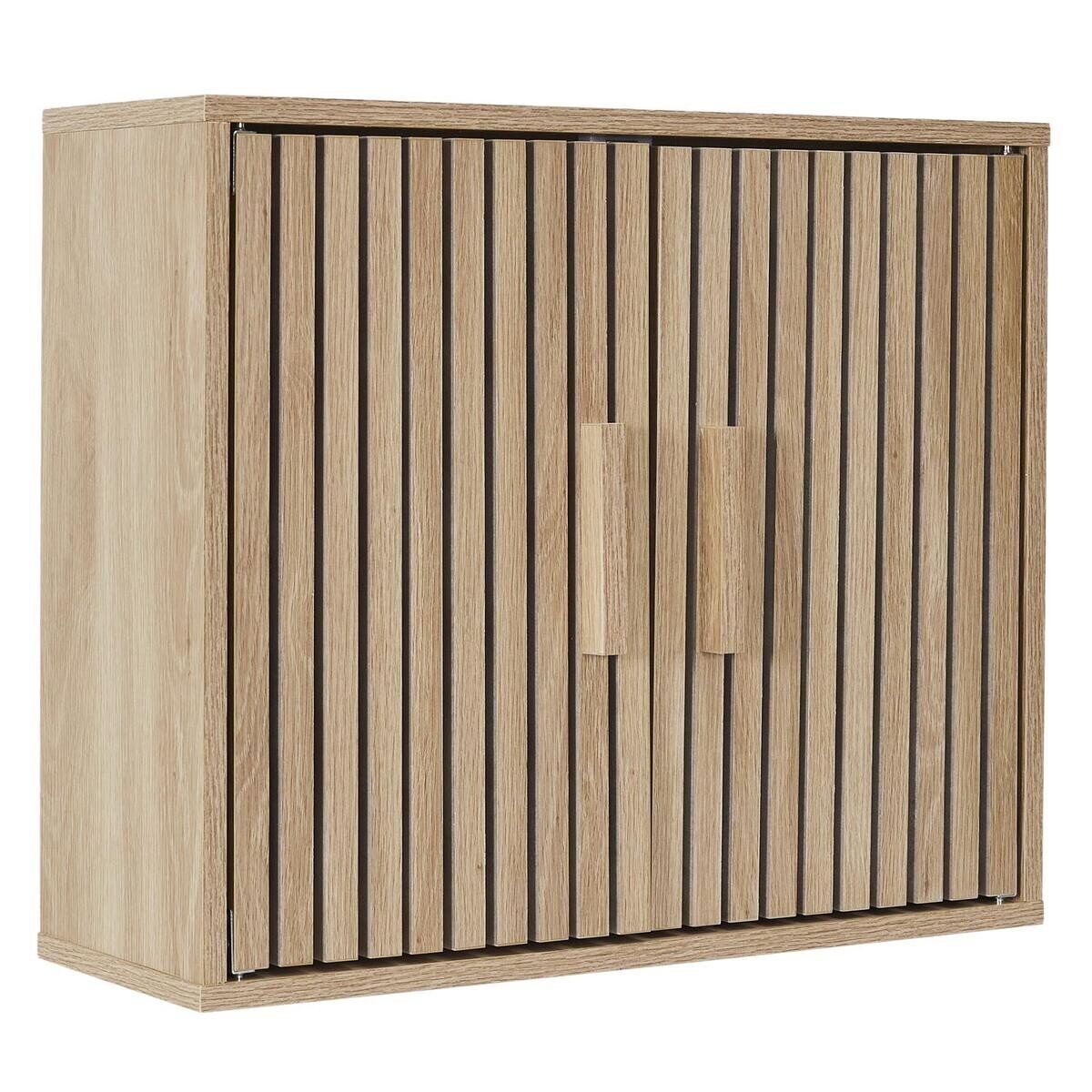 Armario de pared con 2 puertas y frentes acanalados l60 cm - klaus