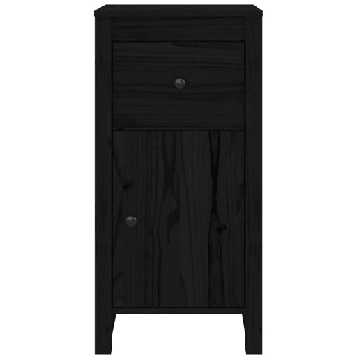 vidaXL Aparadores 2 pcs 40x35x80 cm madeira de pinho maciça preto vidaXL Aparadores 2 pcs 40x35x80 cm madeira de pinho maciça preto
