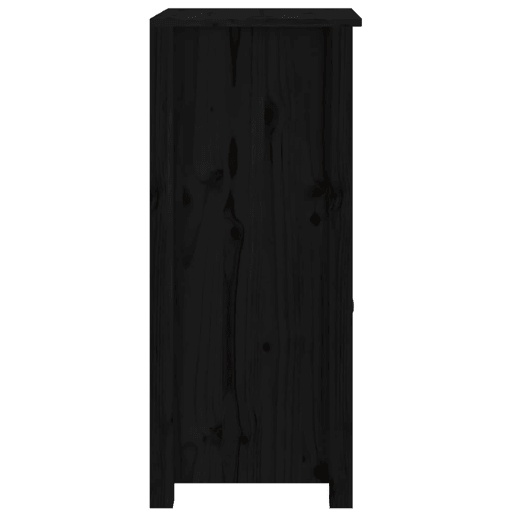 vidaXL Aparadores 2 pcs 40x35x80 cm madeira de pinho maciça preto vidaXL Aparadores 2 pcs 40x35x80 cm madeira de pinho maciça preto