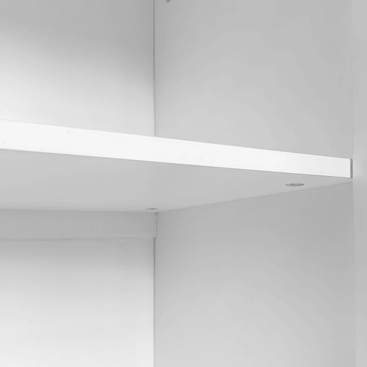Aparador baixo - Estilo escandinavo - 2 portas decorativas com riscas verticais - Branco