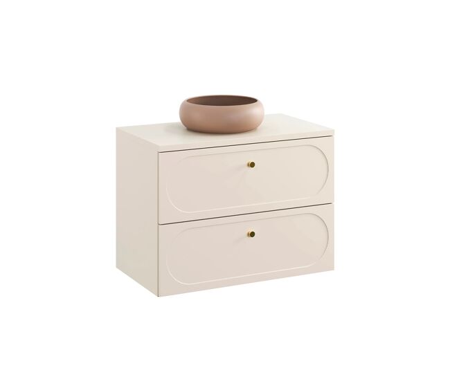 Mueble lavabo individual 80cm sanae beige arena