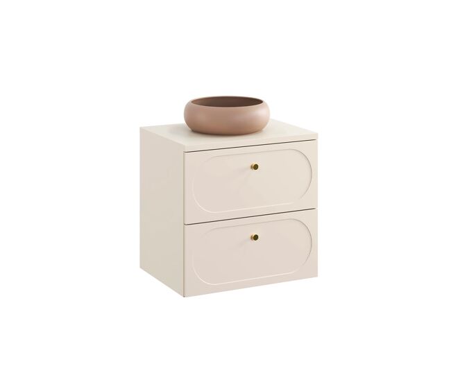 Mueble lavabo individual 60cm sanae beige arena
