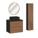 Conjunto de muebles con lavabo individual columna y espejo Elena 60 Conjunto de muebles con lavabo individual columna y espejo Elena 60 Madera
