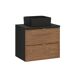 Conjunto de muebles con lavabo individual columna y espejo Elena 60 Conjunto de muebles con lavabo individual columna y espejo Elena 60 Madera