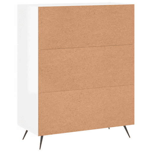 vidaXL Aparador 69,5x34x90 cm madeira processada branco brilhante vidaXL Aparador 69,5x34x90 cm madeira processada branco brilhante