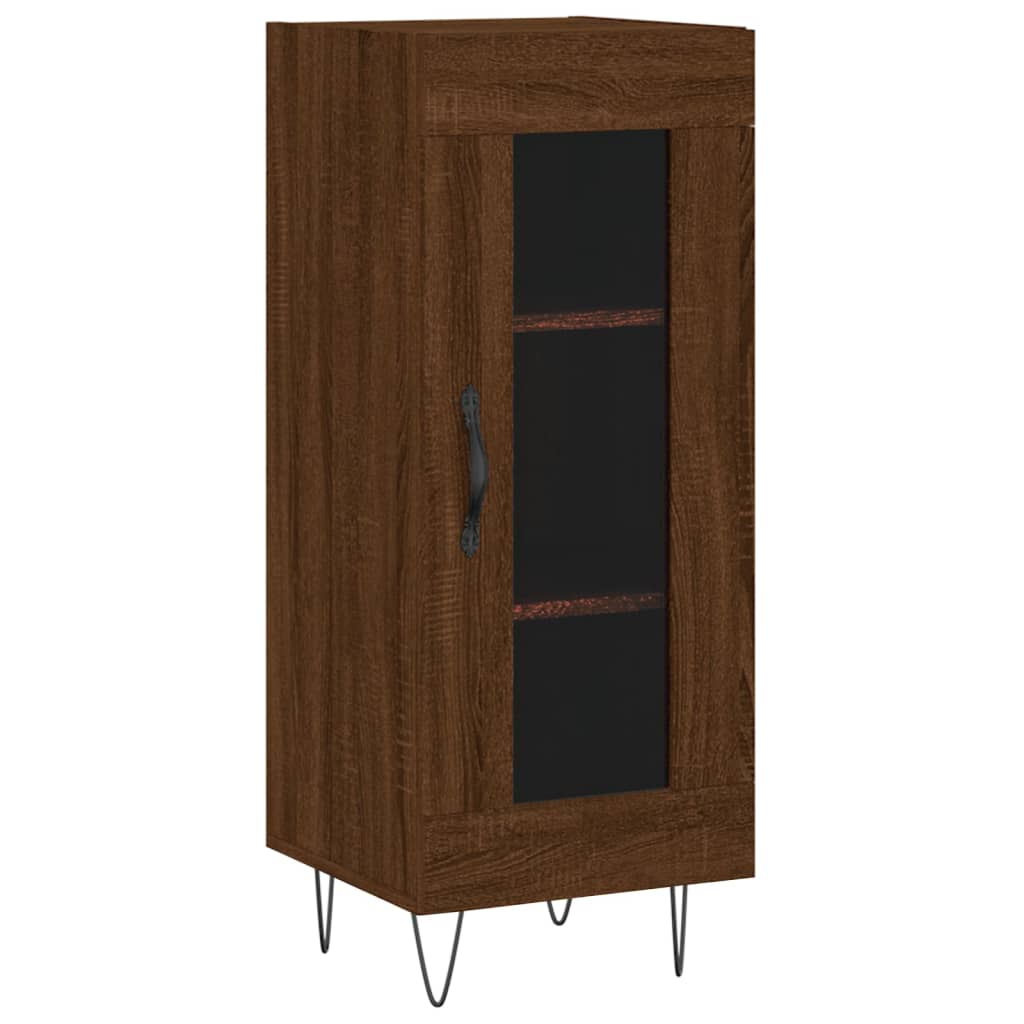 Vidaxl aparador madera de ingeniería marrón roble 34,5x34x90 cm