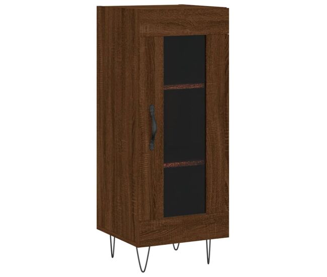 Vidaxl aparador madera de ingeniería marrón roble 34,5x34x90 cm