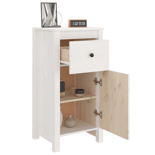 vidaXL Aparadores 2 pcs 40x35x80 cm madeira de pinho maciça branco vidaXL Aparadores 2 pcs 40x35x80 cm madeira de pinho maciça branco