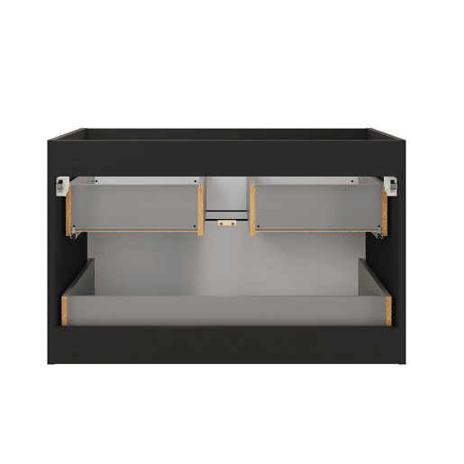 Móvel lavatório simples 80cm Elena Madeira e preto