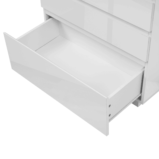 Cómoda com LED - 6 gavetas - Branco Cómoda com LED - 6 gavetas - Branco
