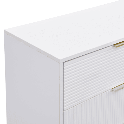 Aparador moderno - 2 portas e 3 gavetas - Branco