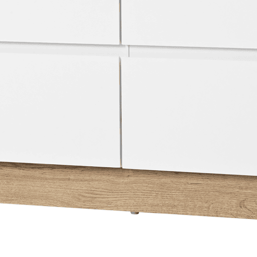 Cómoda moderna com 6 gavetas - aglomerado de partículas - Branco