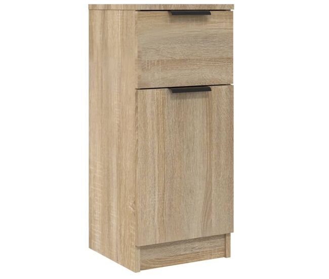 Vidaxl aparador de madera contrachapada roble sonoma 30x30x70 cm