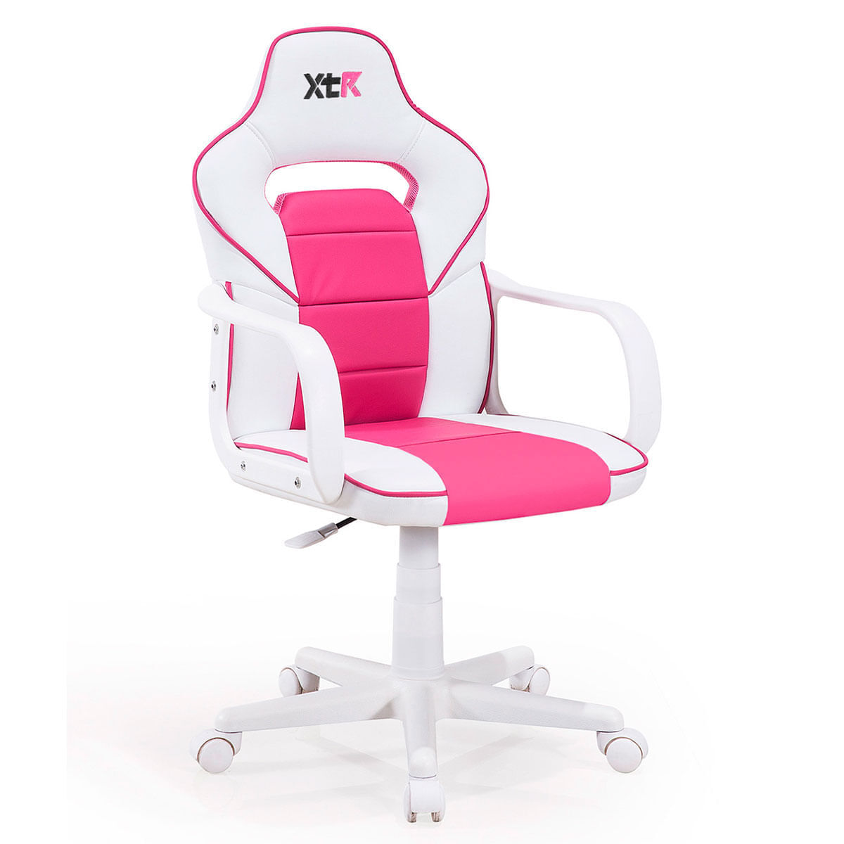 Silla gaming xtr junior altura regulable símil piel blanco/rosa 98-108x60x60 cm adec