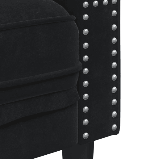 vidaXL 3 pcs conjunto de sofás chesterfield com rolos veludo preto vidaXL 3 pcs conjunto de sofás chesterfield com rolos veludo preto