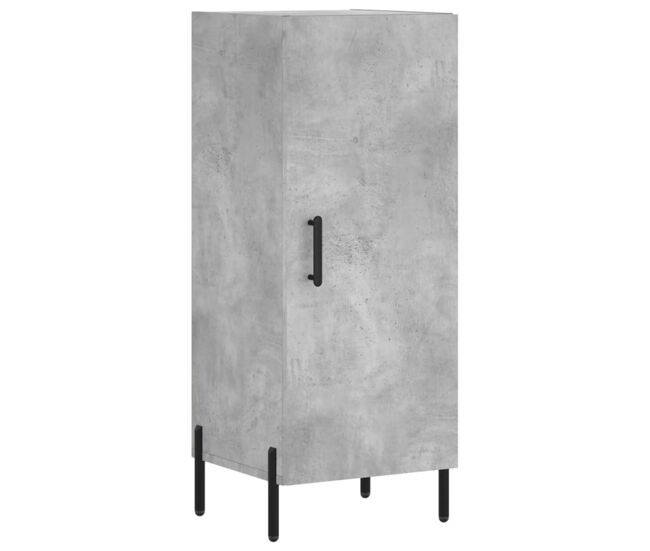 Vidaxl aparador de madera contrachapada gris hormigón 34,5x34x90 cm