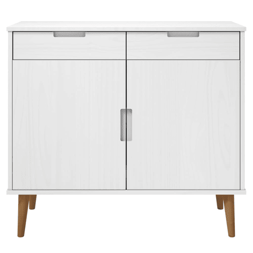 vidaXL Aparador MOLDE 90x40x80 cm pinho maciço branco vidaXL Aparador MOLDE 90x40x80 cm pinho maciço branco