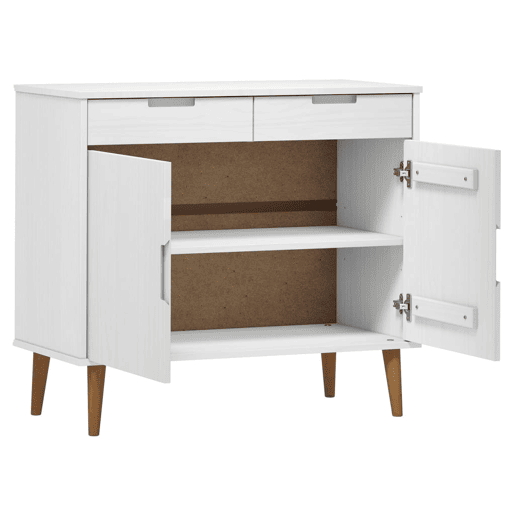 vidaXL Aparador MOLDE 90x40x80 cm pinho maciço branco vidaXL Aparador MOLDE 90x40x80 cm pinho maciço branco