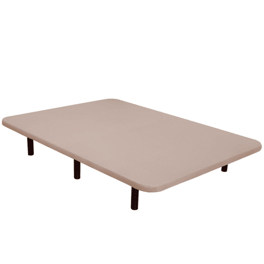 Base Estofada para Quarto 3D Estilo Contemporâneo em Bege com 5 Reforços Transversais 150X200 cm (COM 6 Pés)