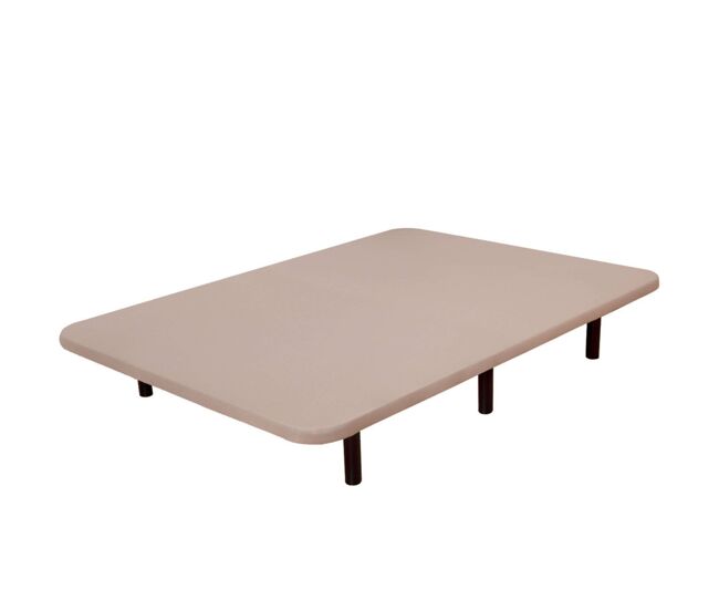 Base tapizada estructura acero con tubo 40x30 con refuerzos centrales con tablero de dm color beige (90x200 cm, con patas)
