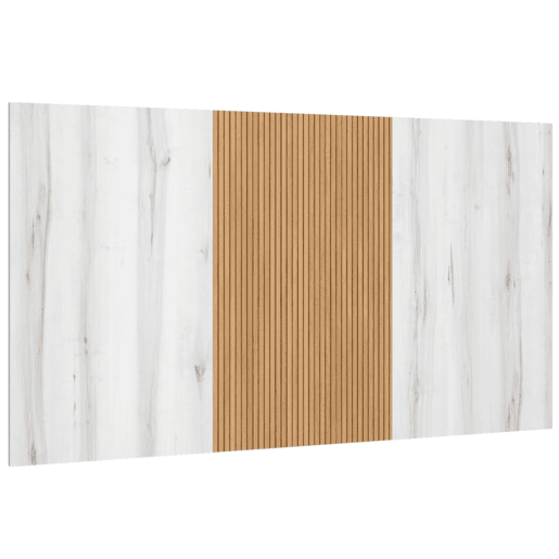 Cabeceira Arles em Albo Branco e Carvalho Listrado 159 cm