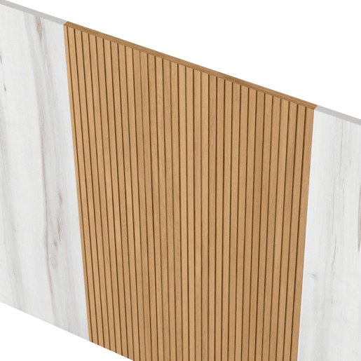 Cabeceira Arles em Albo Branco e Carvalho Listrado 159 cm