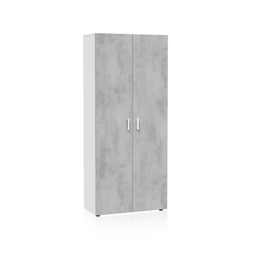 Armário multifunções 2 portas Blanco - Cemento 80 x 182 x 37cm cm Armário multifunções 2 portas Blanco - Cemento 80 x 182 x 37cm cm
