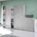 Armario multiusos 2 puertas 80 Armario multiusos 2 puertas 80 Blanco/ Gris