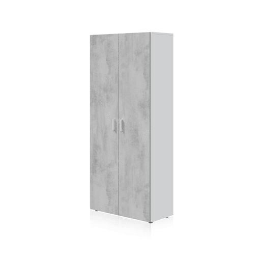 Armário multifunções 2 portas Blanco - Cemento 80 x 182 x 37cm cm Armário multifunções 2 portas Blanco - Cemento 80 x 182 x 37cm cm