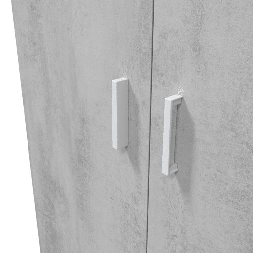 Armário multifunções 2 portas Blanco - Cemento 80 x 182 x 37cm cm Armário multifunções 2 portas Blanco - Cemento 80 x 182 x 37cm cm