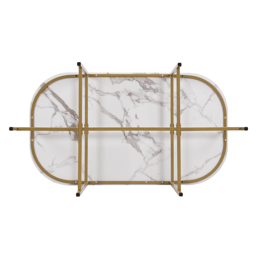 Conjunto de mesa e 6 cadeiras - cadeiras com almofada de assento e encosto - dourado