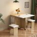 Conjunto de mesas y sillas de comedor 120x80 Conjunto de mesas y sillas de comedor 120x80 Blanco