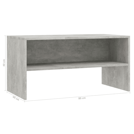 Móvel de TV - Modulo de TV - Armário de TV 80x40x40 cm contraplacado cinzento cimento