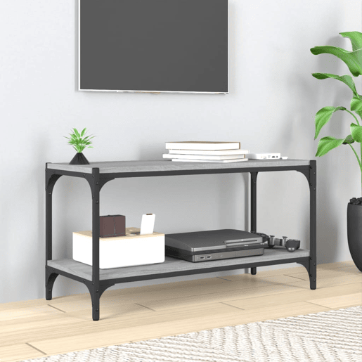 Móvel de TV - Modulo de TV - Armário de TV 80x33x41 cm derivados madeiraaço cinzento sonoma
