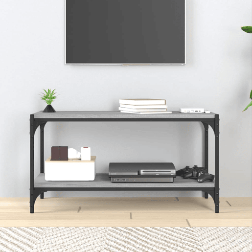 Móvel de TV - Modulo de TV - Armário de TV 80x33x41 cm derivados madeiraaço cinzento sonoma
